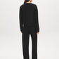 Black Cloud Fleece Top with Drop Shoulder Sleeves - Suzy Shier