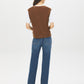 Bison Mel 2fer Knit Top with Hacci V-Neck Vest - Back View - Suzy Shier