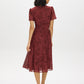 Apple Butter Floral Print Chiffon Dress - Back View - Suzy Shier