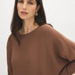 Bison Dolman Sleeve Knit Sweater - Close-up Detail - Suzy Shier