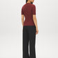 Syrah Ribbed Knit Crew Neck Sweater - Back View - Suzy Shier