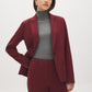 Zinfandel Single-Button Woven Blazer - Side Profile View - Suzy Shier