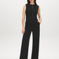 Black Sleeveless Zip-Front Vest Top - Front View - Suzy Shier