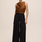 Bronze Draped Cowl Shell Top - Full Body View - Le Chateau