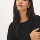 Black Dolman Sleeve Knit Sweater - Close-up Detail - Suzy Shier