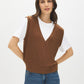 Bison Mel 2fer Knit Top with Hacci V-Neck Vest - Woman Wearing Layered Knit Top - Suzy Shier