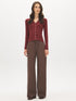 Syrah V-Neck Ribbed Cardigan - Front View - Suzy Shier