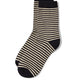 Black/Beige Mini Stripe Knit Socks - Close-up Detail View - Suzy Shier