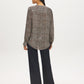 Gardenia Abstract Herringbone V-Neck Tunic Blouse - Back View - Suzy Shier