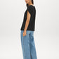 Black Dolman Sleeve Jersey Top - Side Profile View - Suzy Shier