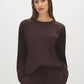 Coffee Bean Cloud Fleece Top with Drop Shoulder Sleeves - Suzy Shier