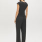 Charcoal Textured Asymmetrical Dolman Sleeve Top - Back View - Suzy Shier