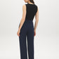 Navy High-Rise Barrel Leg Knit Pants - Back View - Suzy Shier