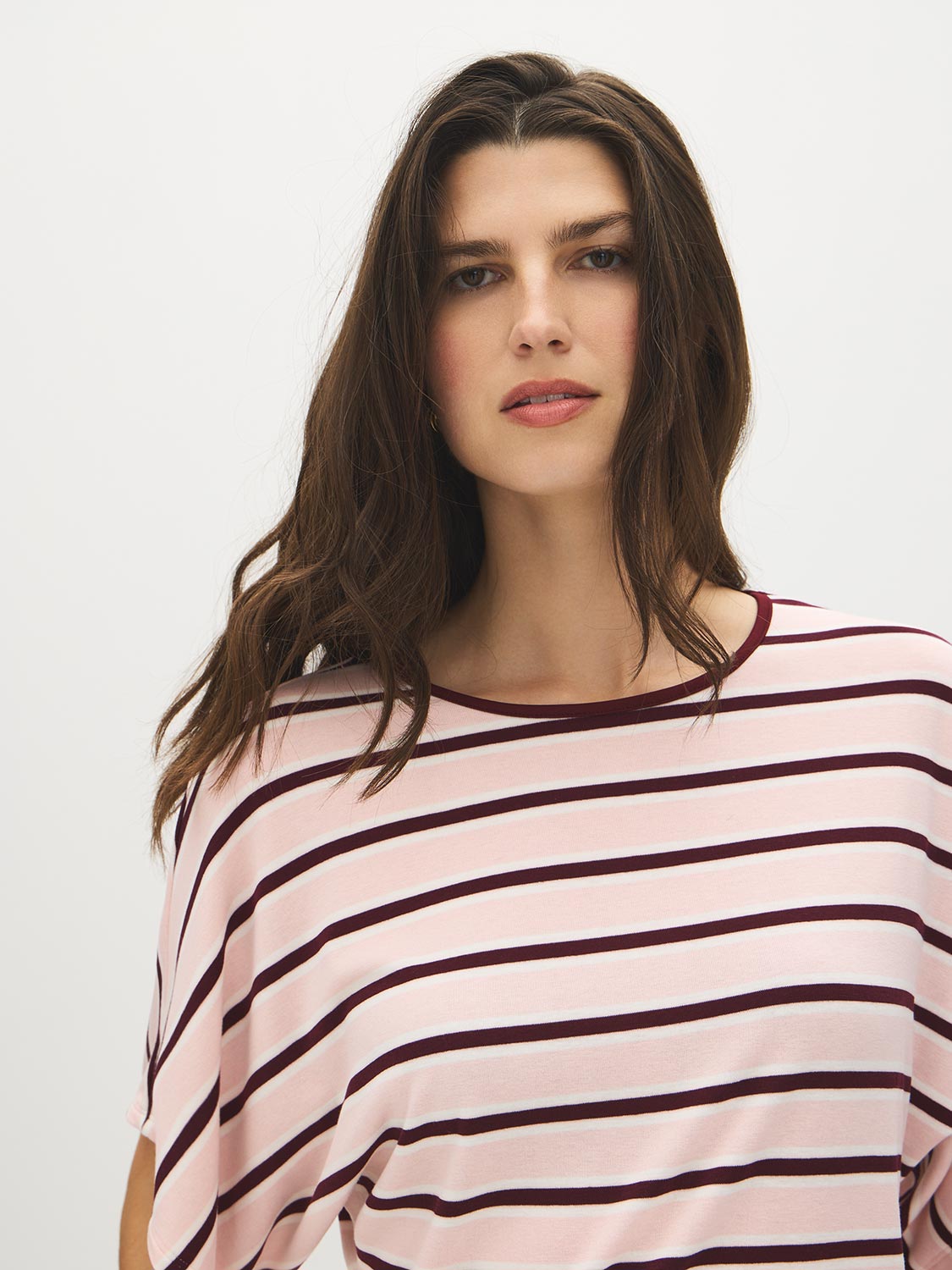 Striped Jersey Top - Close-up Fabric Detail - Suzy Shier