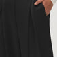 Black Crinkled Satin Balloon Pants - Fabric Detail - Suzy Shier