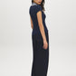 Naval Academy Ribbed 2fer Knit Top with Gingham Collar - Back View - Suzy Shier