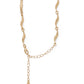 Wave Link Necklace - Close-up of Gold-Tone Wave Design - Suzy Shier