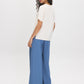 Winter White Soft Jersey Crew Neck T-Shirt - Back View - Suzy Shier