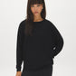 Black Dolman Sleeve Knit Sweater - Woman Wearing Relaxed Fit Sweater - Suzy Shier