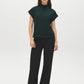 Scarab Melange Mock Neck Top with Dolman Sleeves - Front View - Suzy Shier