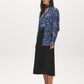 Oceana Printed Pussy Bow Blouse - Side Profile View - Suzy Shier