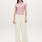 Zephyr Ribbed Polo Collar Knit Sweater - Front View - Suzy Shier