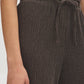 Charcoal Textured Knit Wide-Leg Pull-On Pant - Close-up Fabric Detail - Suzy Shier