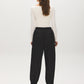 Black Crinkled Satin Balloon Pants - Back View - Suzy Shier