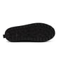 Black Microfiber Clog with Faux Fur Lining - Sole Detail - Suzy Shier