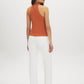Autumn Leaf Sleeveless Halter Mock Neck Top - Back View - Suzy Shier