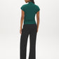 Forest Biome Ribbed Dolman Sleeve Mock Neck Top - Back View - Suzy Shier