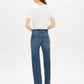 Medium Wash Basic Straight Leg Denim Pant - Back View - Suzy Shier