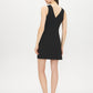 Black V-Neck Sleeveless Knit Dress - Back View - Suzy Shier