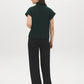 Scarab Melange Mock Neck Top with Dolman Sleeves - Back View - Suzy Shier
