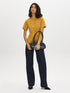 Wood Thrush Peplum Button-Front Knit Top - Front View - Suzy Shier