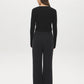 Black Brushed Tencel Straight Leg Pant - Back View - Suzy Shier