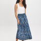 Paisley Placement Print Smocked Waist Maxi Skirt - Woman Wearing Tiered Maxi Skirt - Suzy Shier