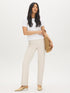 Wind Chime Straight Leg Colored Denim Pants - Woman Wearing Classic Five-Pocket Jeans - Suzy Shier