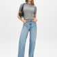Lunar Melange Ribbed Knit Crew Neck Sweater - Front View - Suzy Shier